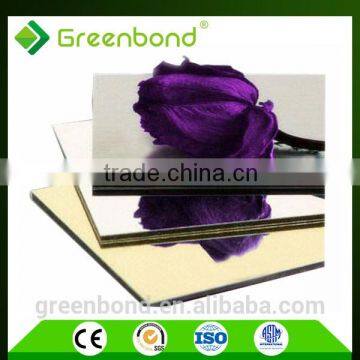 Greenbond silver mirror coating acp panel for wall cladding