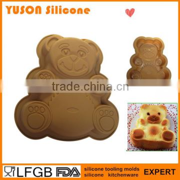 Non stick Teddy Bear Shaped Silicon baking molds