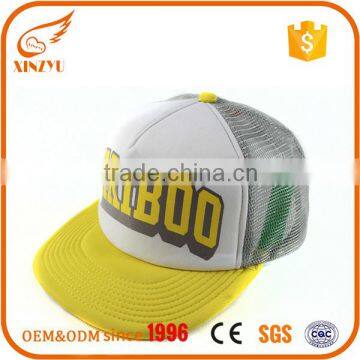 Custom wholesale flat brim hats softtextile trucker caps for women