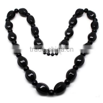 Energy black nephrite bianshi necklace