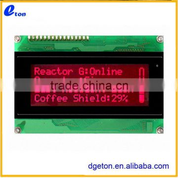 LCD ALPHA/NUM DISPL 20X4 BK/RED