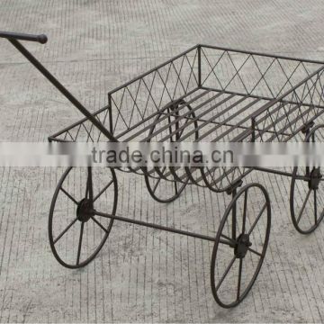 wrought iron garden cart