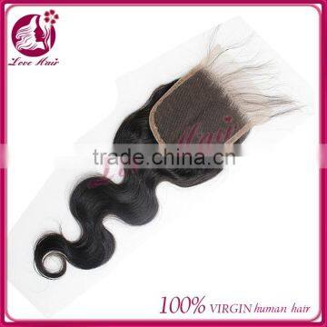 Wholesale Human Hair Body Wave Lace Full closure braziian virgin hair top closure Body Wave