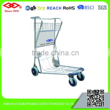 Aluminum folding luggage trolley with four wheels