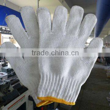 string knitted poly cotton gloves, cotton work gloves,safety gloves/guantes de algodon 071