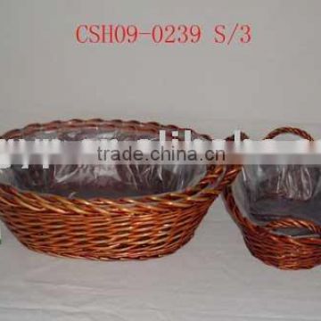 new style of willow tray basket
