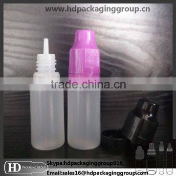 10ml bottles child proof cap with tamper evident ring LDPE dropper bottle