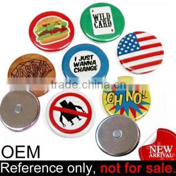 fashion souvenir graduation custom round magnetic button badge