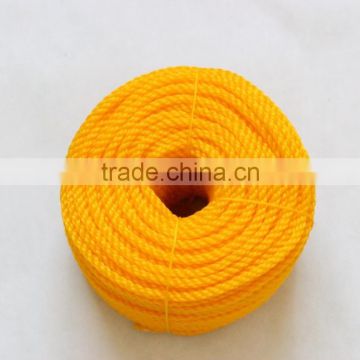 6mm orange pe3-strand rope in roll,coil,twine,3--strand pe,pp twisted rope