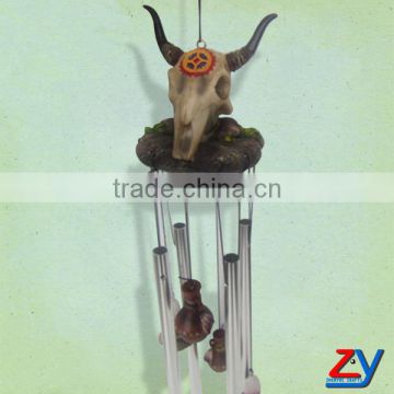 Resin outdoor sheep head wind chime