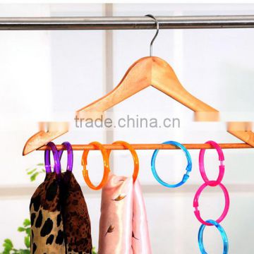 Multi-Function Ties Hanger, Round Plastic Scarf Hanger