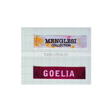 Custom good fastness silk printing label neck label for clothing