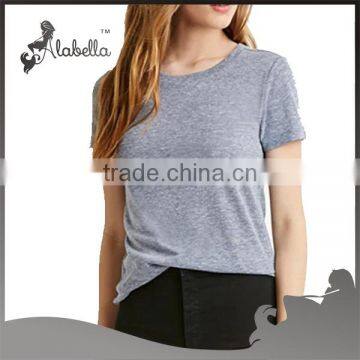 Cotton fabric plain t shirts with short sleeve