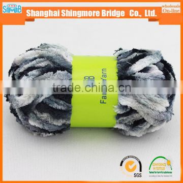 China fancy yarn supplier wholesale chenille yarn for knitting scarf with cheap price