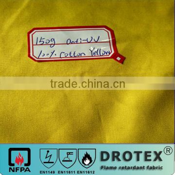 CVC 80% cotton 20%polyester New arrival flame retardant &anti-UV 50+product fabric buy directly from DROTEX manufacturer