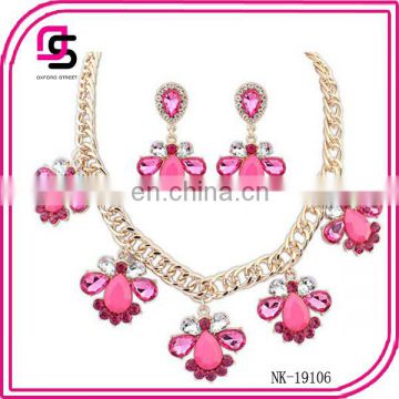 Beautiful style Flower necklace earring Jewelry Sets 2015