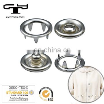 four parts metal prong snap button custom for garment in china