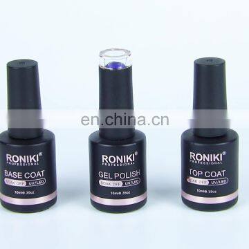 RONIKI Private label Custom top coat and base coat nail polish soak off clear gel base coat
