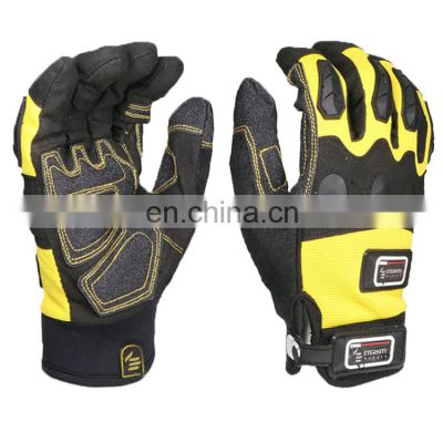 High performance Breathable Professional impact gloves for heavy duty Impact Mechanic Gloves