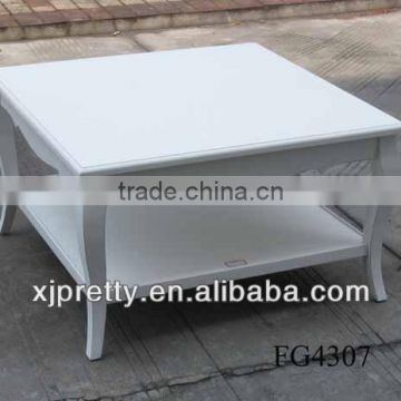 high quality modern white square wood coffe table living room furniture