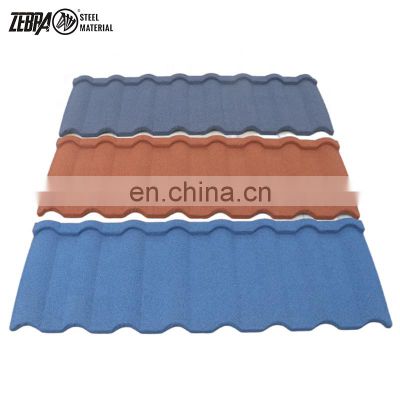 Standard Sizes 0.3mm/0.32mm/0.40mm/0.45mm Stone Coated Roof Tiles Milano Metal Tiles Price