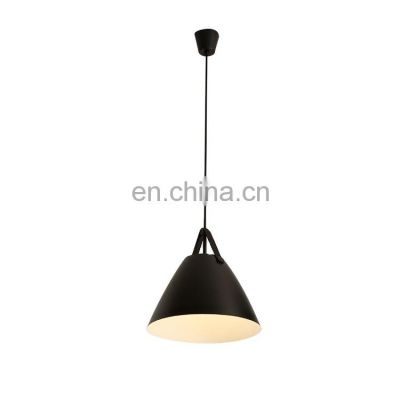 HUAYI 40W Modern Black White Metal Iron Minimalist LED Pendant Light For Living Room