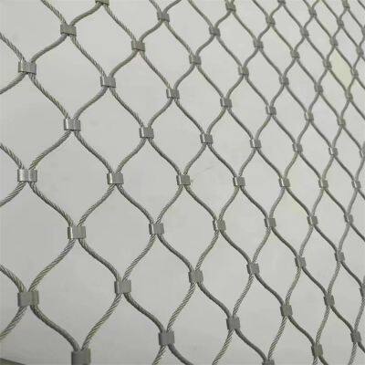 304 stainless steel rope net, balcony anti-falling safety net, plant climbing net, buckle rope mechanical protection steel wire mesh