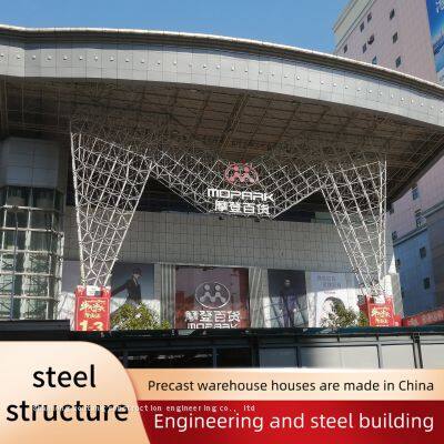 prefab steel structure workshop building with crane