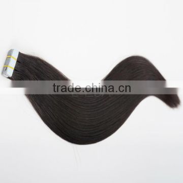 Peruvian natural color tape hair extension can be dyed and bleached