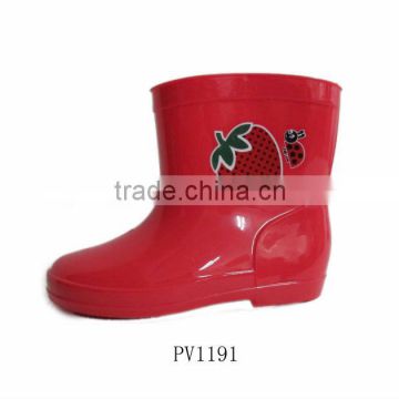 2013 last pvc boots for kids with cute pattern