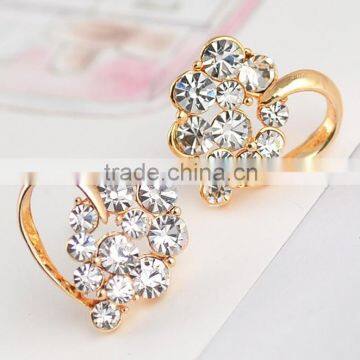 New Arrival Heart Shaped Fancy CZ Diamond Stud Earrings