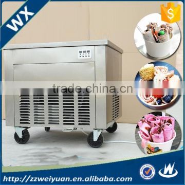 Most Popular Single Pan Thailand Rolled Fry Ice Cream Machine WX-IC-01D