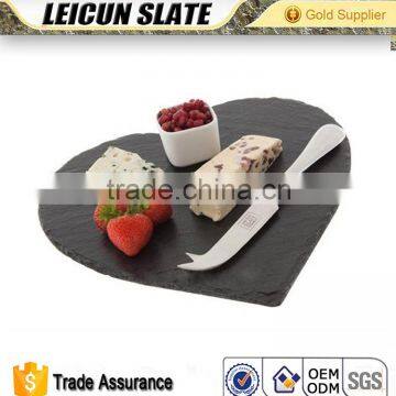 Stone Slate Plate, Stone Serving Plate, Gauzy Version, Heart- Shaped