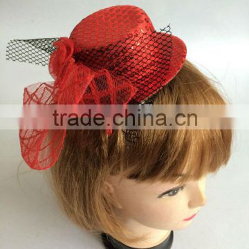 hair clip mini top hat/mini hat for bottle/mini top hats for girls