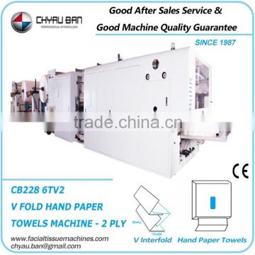 Semi Automatic Lamination V Fold Paper Hand Towels Folding Machine