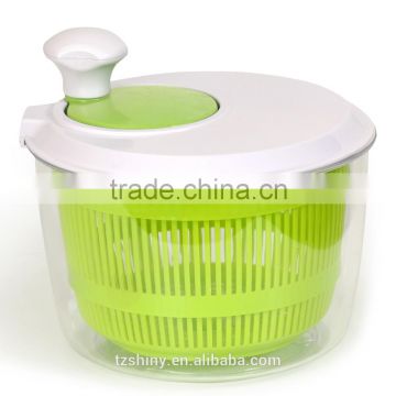 2016 BSCI Audit Taizhou Factory Plastic Salad Spinner with Crank handle Plastic Salad Maker