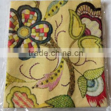 kitchen digital printed linen tea towel for home decorationl,promotion and gift--embroidered Classic flower design