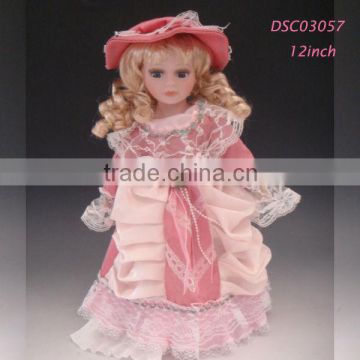 12inches Classic design of the Victorian period style porcelain doll