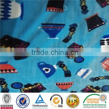 wholesale polyester velour with cartoon print fabric