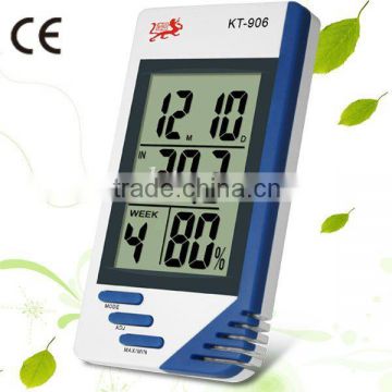 KT906 digital indoor display temperature and humidity automatic clock
