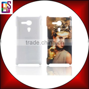 2014 good quality 3D sublimation blank phone case for Sony M35H