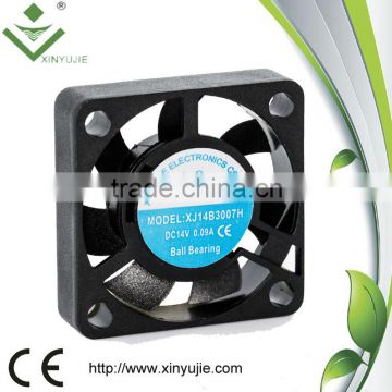 XYJ3007 small auto restart dc fan 30x30x07mm for car lamps 5v 12v optional