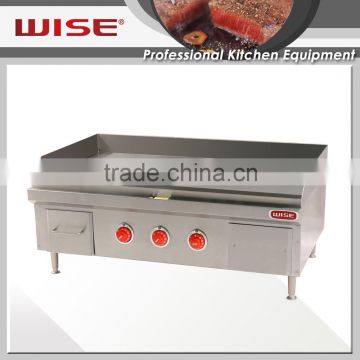 WISE 36" Commercial Stainless Steel Electric Cast Iron Griddle for Restaurant Use