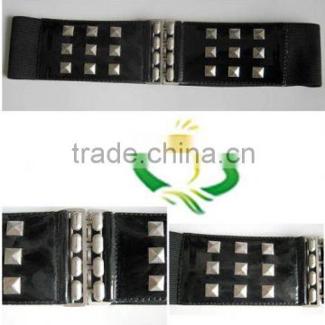 Fashion dacron elastic belt for lady