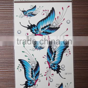 2016 best seller eco-friendly high quality tattoos of butterflies shoulder