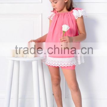 Girls Linen Set with Lace children