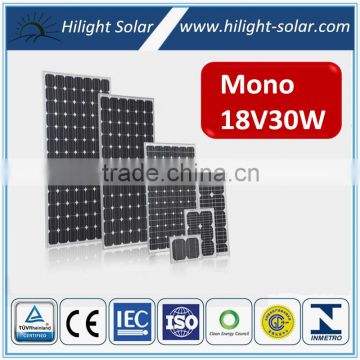 30W mono solar panel