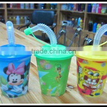 3D cup children straw cup cartoon sippy cups