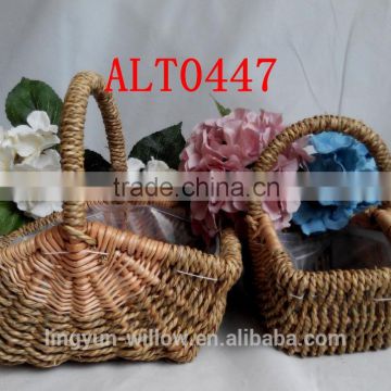 mini seagrass basket with plastic lining easter basket