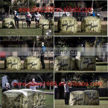 0.6mm PVC Tarpaulin Cheap Inflatable Box Paintball Bunker For Shooting Game